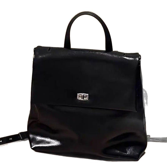 Korean Style Retro High-grade Oil Wax Leather Backpack